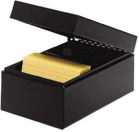 black metal card box|Amazon.com: Metal Index Card Box.